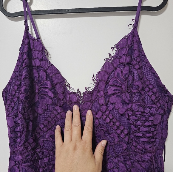 Add On $5 - Purple Lace Party Dress - Picture 3 of 14